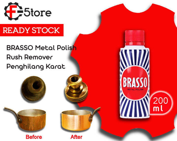 Brasso Metal Polish 200 ml Clean Brass Copper Stainless Steel Lock Rush