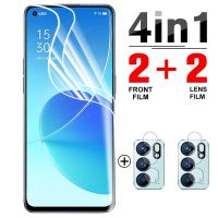 [Quick Delivery]☸ฟิล์มไฮโดรเจล4-In-1สำหรับ Oppo Reno6 Pro 5G Z Reno 6 6Z 6Pro บวกปกป้องหน้าจอฟิล์มป้องกันความปลอดภัยไม่ใช่กระจก