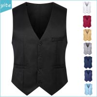 ♈ Mens Suit Vest Formal Business Casual Slim Fit Waistcoat - 8 Colors