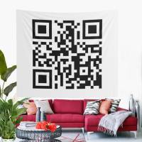 Funny QR Code linking to Prn Hub Tapestry College Room Hos Dorm Decor QR Code Wall Hanging Hanging Decoration Household