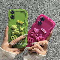 เคสโทรศัพท์ OPPO A78 Reno 8T Phone Case เคส OPPO Reno8 T Reno8 Z Reno7 Z A78 A77 5G 4G แบบเรียบง่ายคุณภาพสูงหมีสามมิติที่คลุมแบบนิ่มที่เป็นซิลิโคนเหลว2023