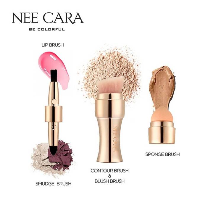 nee-cara-functional-makeup-brush-4in1-นีคาร่า-ชุดแปรงแต่งหน้า-4-หัวในแท่งเดียว-n788