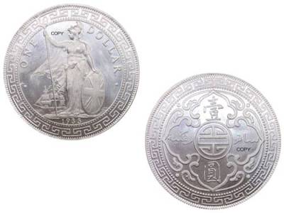 เหรียญกษาปณ์1935หนึ่งดอลลาร์แบบอังกฤษสำหรับราชอาณาจักร1ดอลลาร์เงินสเตอร์ลิงนิกเกิลชุบเงินฮ่องกงหยวน