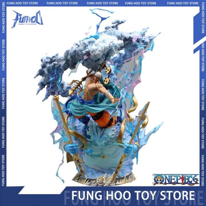 【100 ORIGINAL】34cm One Piece Enel Anime Figure Gk Thor Enel Action