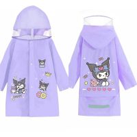 Kids Raincoat Sanrioes Anime Kuromi Mymelody Pochacco Childrens Cartoon Raincoat Waterproof Rain Coat Girl Boy Camping Waterproof Rainwear