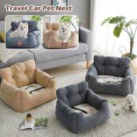 【LZ】✶✇⊕  Portátil Viagem Car Seat Bed para Pequenos e Médios Animais Safety Car Seat Nest Kennel Pet Booster toda a temporada D5Q5