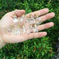 【LZ】✸┅❆  10 Formas de Ornamentos de Vidro Pequeno Com Cortiça Mini Artesanato Perfume Pingente Viagem Sub Garrafas Cute Lucky Vials Exposições 100Pcs