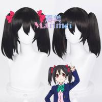 รักสด! Nico Yazawa วิกผมคอสเพลย์คลิปปากเสือดำผมหางม้าคู่