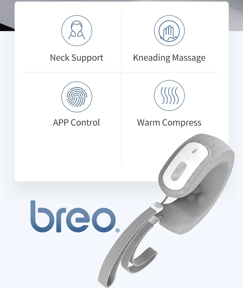 Breo Neck Massager with Heat, Cordless Shiatsu Massager for Neck Back Pain  Relief, Soothe Neck Strains for Home Office & Travel Use, APP Control, Gift  Idea - iNeck3 Pro : : Health