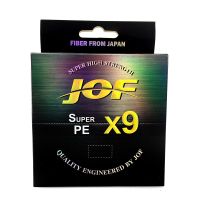 JOF ลวด X9พรีเมี่ยมสายตกปลาแบบถักทะเลน้ำเค็มป้องกันการเสียดสี500/300/100M PE Medium/เชือกถักปลา