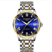 Watch Mens Steel Band Drill Face Automatic Mechanical Watch Waterproof Luminous Calendar Student Sports Watch Mens Watch