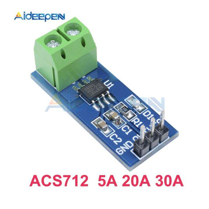 5a 20a 30a Hall Current Sensor Module Acs712 Module For Arduino ...