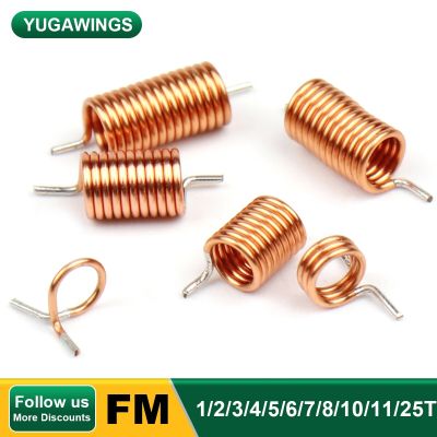 20Pcs Hollow Coil Inductance Copper Wire FM Inductor RF High Frequency Air Core Coil 1/2/3/4/5/6/7/8/10/11/25T Filter inductor Electrical Circuitry Pa