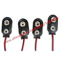 ✼ 10pcs All Iron/Copper Wire Holder Cable Lead Plastic Hard Socket Plug Buckle 9V Battery Buckle Type I Black Leather