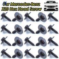 20Pc Self-drilling Hex Screw Car Water Tank Bottom Shield Metal Washers Front Bumper Side Skirts For Mercedes Benz Replacement