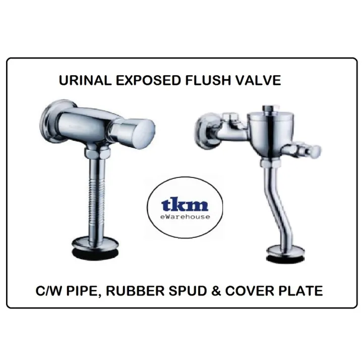 ☛URINAL EXPOSED FLUSH VALVE G 12 THRAEDED (CW STRAIGHT PIPE RUBBER SPUD