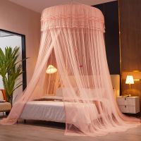 【JIU YU】✠  Instalação Livre Mosquiteiro Teto Estilo Europeu Laço de Porta Única Cortina de Chão Cama Doméstica Cama Universal 12-2 m