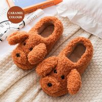 New Home Fuzzy Slippers Women Winter Fur Cartoon Warm Plush Non Skid Indoor Outdoor Fluffy Lazy Female Cute Dog Cat Unisex Shoes