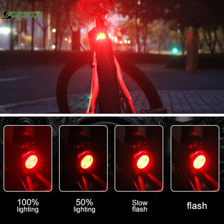 จักรยานแอลอีดีไฟสีขาว-จักรยานสีแดงไฟหน้าและไฟท้ายพร้อมสายเคเบิล-usb-และสายรัดสำหรับจักรยานเด็กเมืองในขุนเขาถนน
