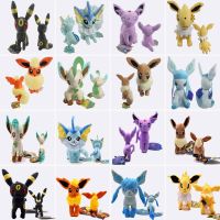 ของเล่นตุ๊กตาผ้ากำมะหยี่ยัดไส้ EEVEE Espeon Peluche Umbreon Jolteon Glaceon Vaporeon Flareon Leafeon ขนาด16 ~ 20ซม.