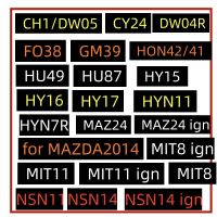 Lishi เครื่องมือ2In1 2อิน1 MAZ24 NSN11 MIT8 MIT11 FO38 CY24 NSN14 TOY43R TOY38R DWO4R DOW5 CH1เครื่องมือ HU87สำหรับกุญแจรถ