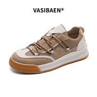 VASIBAEN รองเท้าใหม่ รองเท้ากีฬา รองเท้าข้อสั้น รองเท้าบอร์ด รองเท้าผ้าใบ รองเท้าผู้ชาย รองเท้าหนังลําลอง รองเท้าผช รองเท้าลําลอง รองเท้าผูกเชือก รองเท้าบอร์ด แมทช์ง่ายดูผอมแฟชั่นสวยๆ รองเท้าส้นเตี้ย