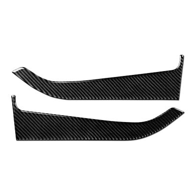 ☊✘ Carbon Fiber Car Front Door Panel Trim Cover Decal for Ford Mustang 2015-2021 Interior Accessories