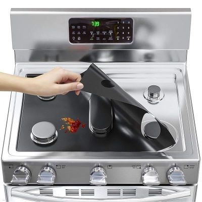 Kitchen Stove Top Protector Reusable Gas Stove Pads Washable 5-Hole Anti-Oil Stove Covers for Gas Burners Household Accessories