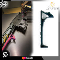 Saatfo LAMBA Keymod M-LOK Hand Stop,น้ำหนักเบา Ergonomic มุมทนทาน MI Fishbone สามเหลี่ยม Hand Block Low Profile อุปกรณ์เสริมที่จับด้านหน้า Fore Grip โลหะทรงโค้งสำหรับ Keymod Rails