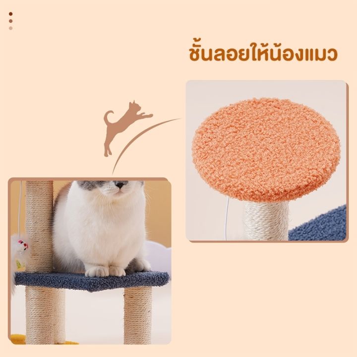 คอนโดแมวฝนเล็บแมว-2-ชั้น-ราคาถูก-ที่ลับเล็บแมว-คอนโดแมว-ที่ฝนเล็บแมว-cat-climbing-frame