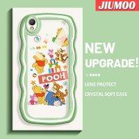 JIUMOO เคสสำหรับ OPPO A37 A37F เคสโทรศัพท์นีโอ9,เคสตัวปกป้องกล้องถ่ายรูปรูปสัตว์มีความสุขลายคลื่นขอบคลื่นนุ่มแบบดั้งเดิมเคสคลุมทั้งหมดเลนส์เคสคลุมด้านหลัง