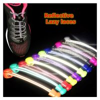 【HOT】۞๑ No Tie Shoe Laces Round Elastic Shoelaces Reflective Suitable for shoes Sneakers Lazy Shoelace Accessories Rubber band