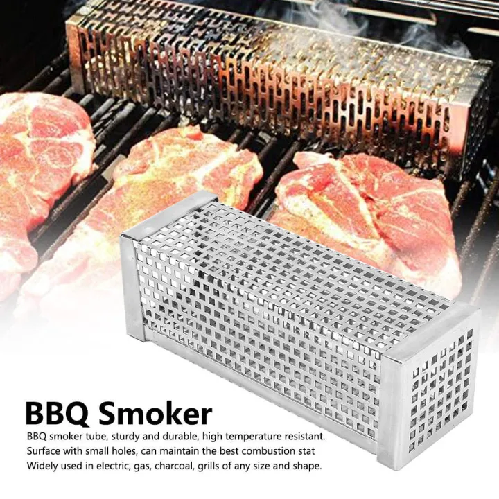 304 Stainless Steel Square BBQ Grill Smoker Tube Tools Outdoor Barbecue