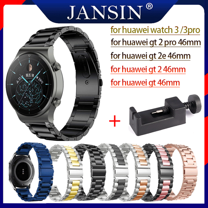 stainless-steel-watchband-quick-release-for-huawei-watch-3-3-pro-replacement-band-wrist-strap-metal-bracelet-for-huawei-watch-gt-2-pro