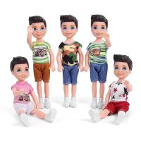 Mini Figures Baby Boys Kawaii Kids Toys 7 Items / Lot Doll Shoes Fashion Dress Clothes For Barbie Families 5.5 Inch Girls Dolls