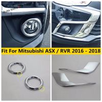 ไฟหน้าตัดหมอกโครเมียม ABS อุปกรณ์เสริมฝาครอบกรอบไฟสำหรับ Mitsubishi ASX/RVR 2016 2017 2018ชุดแต่งรอกภายนอก