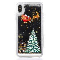 New Christmas Quicksand Liquid Phone Case For iphone 13 12 11 Pro Max For iphone X XS XR 7 8 Plus Phone Cover