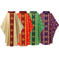 คริสตจักรผู้ชายศิษยาภิบาล Celent Chasuble นักบวชวินเทจเสื้อคลุมชุดเคป Cassock Vestment