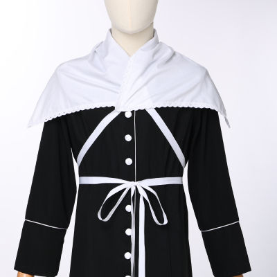 ปลอกคอที่ถอดออกได้สำหรับอัลบี Cassock นักบวชคาทอลิก Amice ขาว