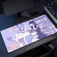 การ์ตูน Kuromies แผ่นรองเมาส์ขนาดใหญ่เครื่องเกมโต๊ะคอมพิวเตอร์ Kawaii อุปกรณ์เกม Varmio Keyboard Carpet Tapis Souris แผ่นรองเมาส์