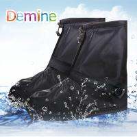 Demine Waterproof Shoes Cover Outdoor Sport Non-slip Reusable Rain Shoes with Internal Water Resistant Layer Ankle Boots Covers Rain Boots