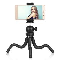 PULUZ Mini Octopus Flexible Tripod Holder with Ball Head &amp; Phone Clamp + Tripod Mount Adapter &amp; Long Screw for SLR Cameras, GoPro, Cellphone, Size: 25cmx4.5cm