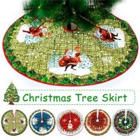 【YP】 90cm Non-Woven Fabric Cartoon Skirts 5 Pattern Claus Elk Dustproof Decoration Xmas