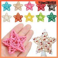 YIJIAN1984918 10PCS อุปกรณ์ DIY ตกแต่งบ้าน เครื่องประดับเทศกาล งานแต่งงาน ArtifIcial Rattan Star เซปักตะกร้อ รูปดาวห้าแฉก ของขวัญคริสต์มาส