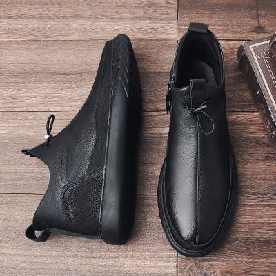 TOP☆New Office Italian Formal Wingtip Cow Leather Men Dress Black Boots Business Shoes