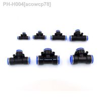 PE Air Connectors 4mm 6mm 8mm 10 12MM Pneumatic Fitting Quick Connect Slip Lock Tee 3Way Plastic Pipe Water Hose Tube Connector