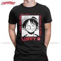 Men One Piece Monkey D Luffy T Shirt Anime Pure Cotton Unique Tees Tshirts 100% cotton T-shirt