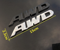 โลโก้ ตัวอักษร ฮอนด้า ขับเคลื่อนทุกล้อ ติดด้านหลัง  AWD honda crv brv hrv metal 3d logo emblem