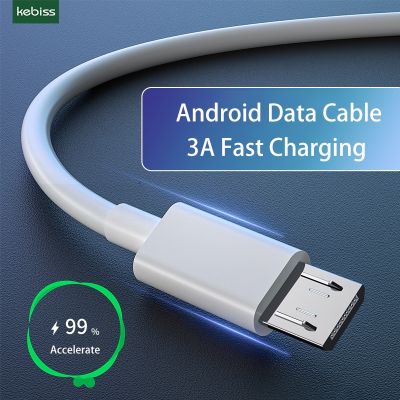❁ Kebiss Micro USB Cable 3A Fast Charging Data Charger Cables for Samsung S6 S7 Xiaomi Huawei Android Microusb Cord USB Charger