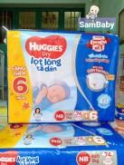 Tặng 6 miếng Tã dán sơ sinh Huggies NB74 dưới 5kg